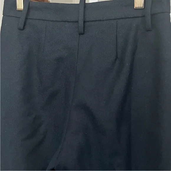 AYR Virgin Fleece Wool Pants Size 2 Navy Classic Straight Minimalist Office - Picture 4 of 6